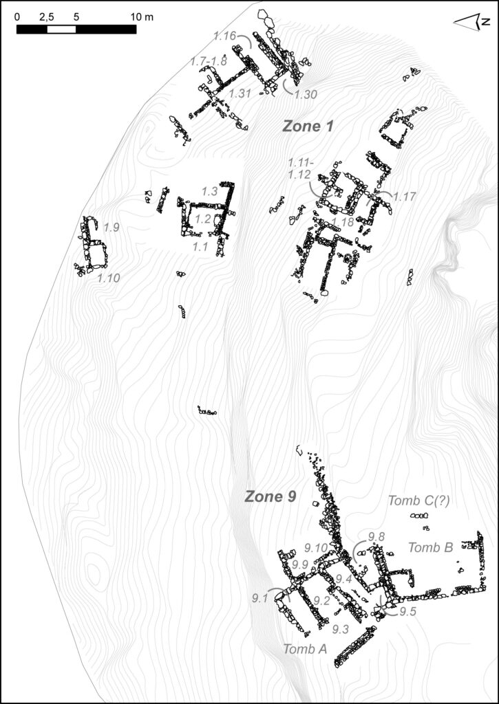 Fig. 1. Plan of the cemetery ©EBSA, E. Zographou
